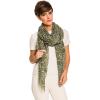 MELIFLUOS DESIGNED IN SPAIN Scarf for Women Lightweight Paisley Fashion for Summer Fall Scarves Shawl Wrap(Cordoba Collection 5 – Green Geometric Pattern)