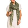 MELIFLUOS DESIGNED IN SPAIN Scarf for Women Lightweight Paisley Fashion for Summer Fall Scarves Shawl Wrap(Cordoba Collection 5 – Green Geometric Pattern)
