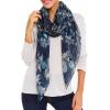MELIFLUOS DESIGNED IN SPAIN Scarf for Women Lightweight Paisley Fashion for Summer Fall Scarves Shawl Wrap(Cordoba Collection 6 – Blue Floral)