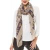 MELIFLUOS DESIGNED IN SPAIN Scarf for Women Lightweight Paisley Fashion for Summer Fall Scarves Shawl Wrap(Cordoba Collection 7 – Beige Paisley)