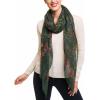 MELIFLUOS DESIGNED IN SPAIN Scarf for Women Lightweight Paisley Fashion for Summer Fall Scarves Shawl Wrap(Cordoba Collection 8 – Green Paisley)