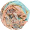 MELIFLUOS DESIGNED IN SPAIN Scarf for Women Lightweight Paisley Fashion for Summer Fall Scarves Shawl Wrap(Cordoba Collections 16 – Pink With Blue Border)