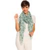 MELIFLUOS DESIGNED IN SPAIN Scarf for Women Lightweight Paisley Fashion for Summer Fall Scarves Shawl Wrap(Cordoba Collections 18 – Green Flower)