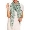 MELIFLUOS DESIGNED IN SPAIN Scarf for Women Lightweight Paisley Fashion for Summer Fall Scarves Shawl Wrap(Cordoba Collections 18 – Green Flower)