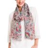 MELIFLUOS DESIGNED IN SPAIN Scarf for Women Lightweight Paisley Fashion for Summer Fall Scarves Shawl Wrap(Cordoba Collections 26 – Grey Paisley)