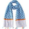 MELIFLUOS DESIGNED IN SPAIN Scarf for Women Lightweight Paisley Fashion for Summer Fall Scarves Shawl Wrap(Madrid Collections 53 – Blue Geometric)