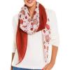 MELIFLUOS DESIGNED IN SPAIN Scarf for Women Lightweight Paisley Fashion for Summer Fall Scarves Shawl Wrap(Sevilla Collection 2 – Fruit Design Pomegranate)