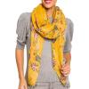 MELIFLUOS DESIGNED IN SPAIN Scarf for Women Lightweight Paisley Fashion for Summer Fall Scarves Shawl Wrap(Sevilla Collection 3 – Yellow Floralpattern)