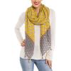 MELIFLUOS DESIGNED IN SPAIN Scarf for Women Lightweight Paisley Fashion for Summer Fall Scarves Shawl Wrap(Sevilla Collections 35 – Yellow Geometric Flower Design)