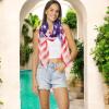 MELIFLUOS DESIGNED IN SPAIN USA American Flag Scarf for Women and Men Unisex Lightweight Long Soft Scarves for Summer Fall(Usa Design Collection – Especial Edition 3)