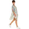 MELIFLUOS DESIGNED IN SPAIN Women’s Beach Cover Up Swimsuit Kimono Pareo Sarong Beach Wear Dress for Summer(Marbella Collection 1 – Aqua Floral Design)