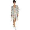 MELIFLUOS DESIGNED IN SPAIN Women’s Beach Cover Up Swimsuit Kimono Pareo Sarong Beach Wear Dress for Summer(Marbella Collection 1 – Aqua Floral Design)