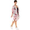 MELIFLUOS DESIGNED IN SPAIN Women’s Beach Cover Up Swimsuit Kimono Pareo Sarong Beach Wear Dress for Summer(Marbella Collection 1 – Beige Floral Design)