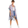 MELIFLUOS DESIGNED IN SPAIN Women’s Beach Cover Up Swimsuit Kimono Pareo Sarong Beach Wear Dress for Summer(Marbella Collection 1 – Blue Paisley Design)