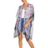 MELIFLUOS DESIGNED IN SPAIN Women’s Beach Cover Up Swimsuit Kimono Pareo Sarong Beach Wear Dress for Summer(Marbella Collection 1 – Blue Paisley Design)