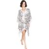 MELIFLUOS DESIGNED IN SPAIN Women’s Beach Cover Up Swimsuit Kimono Pareo Sarong Beach Wear Dress for Summer(Marbella Collection 2 – Black and White)