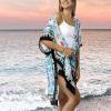 MELIFLUOS DESIGNED IN SPAIN Women’s Beach Cover Up Swimsuit Kimono Pareo Sarong Beach Wear Dress for Summer(Marbella Collection 2 – Geometric Design Black White)