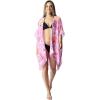 MELIFLUOS DESIGNED IN SPAIN Women’s Beach Cover Up Swimsuit Kimono Pareo Sarong Beach Wear Dress for Summer(Marbella Collection 4 – Floral Design Fuschia)
