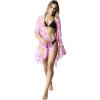 MELIFLUOS DESIGNED IN SPAIN Women’s Beach Cover Up Swimsuit Kimono Pareo Sarong Beach Wear Dress for Summer(Marbella Collection 4 – Floral Design Fuschia)