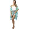 MELIFLUOS DESIGNED IN SPAIN Women’s Beach Cover Up Swimsuit Kimono Pareo Sarong Beach Wear Dress for Summer(Marbella Collection 4 – Floral Design Green)