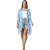 MELIFLUOS DESIGNED IN SPAIN Women’s Beach Cover Up Swimsuit Kimono Pareo Sarong Beach Wear Dress for Summer(Marbella Collection 7 – Pattern Design Blue)