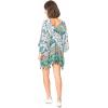 MELIFLUOS DESIGNED IN SPAIN Women’s Beach Cover Up Swimsuit Kimono Pareo Sarong Beach Wear Dress for Summer(Marbella Collections 21 – Green Paisley)