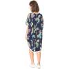 MELIFLUOS DESIGNED IN SPAIN Women’s Beach Cover Up Swimsuit Kimono Pareo Sarong Beach Wear Dress for Summer(Marbella Collections 24 – Navy Floral)