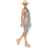 MELIFLUOS DESIGNED IN SPAIN Women’s Beach Cover Up Swimsuit Kimono Pareo Sarong Beach Wear Dress for Summer(Pareo Collection – Gray Floral)