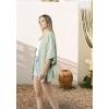 MELIFLUOS DESIGNED IN SPAIN Women’s Beach Cover Up Swimsuit Kimono Pareo Sarong Beach Wear Dress for Summer(Retiro Collection 1 – Solid Color Green)
