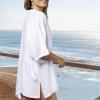 MELIFLUOS DESIGNED IN SPAIN Women’s Beach Cover Up Swimsuit Kimono Pareo Sarong Beach Wear Dress for Summer(Retiro Collection 1 – Solid Color White)