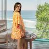 MELIFLUOS DESIGNED IN SPAIN Women’s Beach Cover Up Swimsuit Kimono Pareo Sarong Beach Wear Dress for Summer(Retiro Collection 2 – Orange Paisley)
