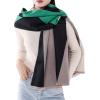 MELIFLUOS DESIGNED IN SPAIN Women’s Fashion Scarves Long Shawl Cardigan Wrap Large Warm Long Scarves(Palma Design – Beige and Black Block)