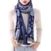 MELIFLUOS DESIGNED IN SPAIN Women’s Fashion Scarves Long Shawl Cardigan Wrap Large Warm Long Scarves(Palma Design – Blue Floral)