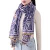 MELIFLUOS DESIGNED IN SPAIN Women’s Fashion Scarves Long Shawl Cardigan Wrap Large Warm Long Scarves(Palma Design – Blue Paisley)