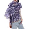MELIFLUOS DESIGNED IN SPAIN Women’s Fashion Scarves Long Shawl Cardigan Wrap Large Warm Long Scarves(Palma Design – Blue Paisley)