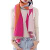 MELIFLUOS DESIGNED IN SPAIN Women’s Fashion Scarves Long Shawl Cardigan Wrap Large Warm Long Scarves(Palma Design – Fuschia and Beige Block)