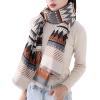 MELIFLUOS DESIGNED IN SPAIN Women’s Fashion Scarves Long Shawl Cardigan Wrap Large Warm Long Scarves(Palma Design – Gray and Beige Geometric)