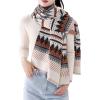 MELIFLUOS DESIGNED IN SPAIN Women’s Fashion Scarves Long Shawl Cardigan Wrap Large Warm Long Scarves(Palma Design – Gray and Beige Geometric)