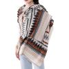MELIFLUOS DESIGNED IN SPAIN Women’s Fashion Scarves Long Shawl Cardigan Wrap Large Warm Long Scarves(Palma Design – Gray and Beige Geometric)