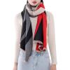 MELIFLUOS DESIGNED IN SPAIN Women’s Fashion Scarves Long Shawl Cardigan Wrap Large Warm Long Scarves(Palma Design – Red and Black Block)
