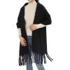 MELIFLUOS DESIGNED IN SPAIN Women’s Fashion Scarves Long Shawl Cardigan Wrap Large Warm Long Scarves(Solid Color Design – Black)