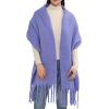 MELIFLUOS DESIGNED IN SPAIN Women’s Fashion Scarves Long Shawl Cardigan Wrap Large Warm Long Scarves(Solid Color Design – Blue)