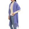 MELIFLUOS DESIGNED IN SPAIN Women’s Fashion Scarves Long Shawl Cardigan Wrap Large Warm Long Scarves(Solid Color Design – Blue)