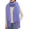 MELIFLUOS DESIGNED IN SPAIN Women’s Fashion Scarves Long Shawl Cardigan Wrap Large Warm Long Scarves(Solid Color Design – Blue)