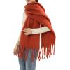 MELIFLUOS DESIGNED IN SPAIN Women’s Fashion Scarves Long Shawl Cardigan Wrap Large Warm Long Scarves(Solid Color Design – Ginger)