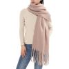 MELIFLUOS DESIGNED IN SPAIN Women’s Fashion Scarves Long Shawl Cardigan Wrap Large Warm Long Scarves(Solid Color Design – Taupe)