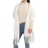 MELIFLUOS DESIGNED IN SPAIN Women’s Fashion Scarves Long Shawl Cardigan Wrap Large Warm Long Scarves(Solid Color Design – White – I)
