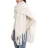MELIFLUOS DESIGNED IN SPAIN Women’s Fashion Scarves Long Shawl Cardigan Wrap Large Warm Long Scarves(Solid Color Design – White – I)