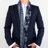 Scarf for Men Lightweight Paisley Fashion Scarves Man Gentleman Summer Fall(Oviedo Collection 1 – Navy Paisley)