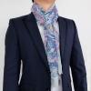 Scarf for Men Lightweight Paisley Fashion Scarves Man Gentleman Summer Fall(Oviedo Collection 3 – Gray Paisley)